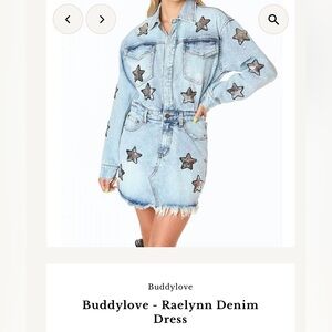 Buddy Love Light Wash Denim Jacket with Pink Heart Label